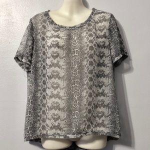 Women’s H&M snake print chiffon top size 10